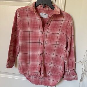 Old Navy Red Plaid Casual Shirt